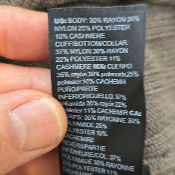 White House Black Market Long sleeve ribbed tunic. Taupe color. Size XSmall - Picture 11 of 11